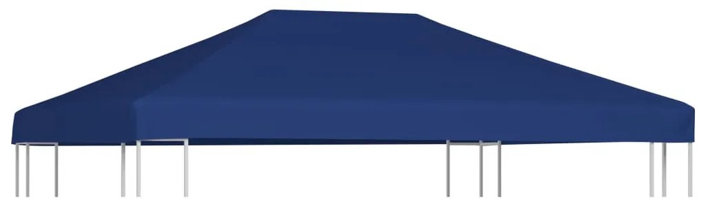 vidaXL Cobertura gazebo c/ 2 camadas 310 g/m² 4x3 m azul