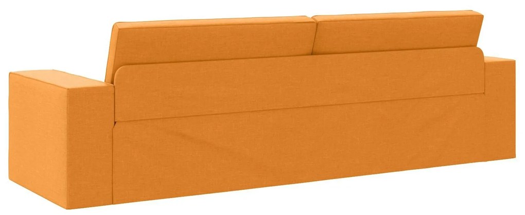 Sofá Cama de Chão 2-em-1 Amarelo Escuro 245x150x60.5 cm Tecido