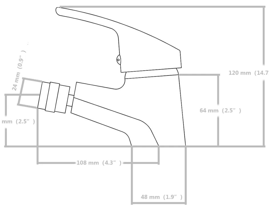 Torneiras de bidé 2 pcs cromado