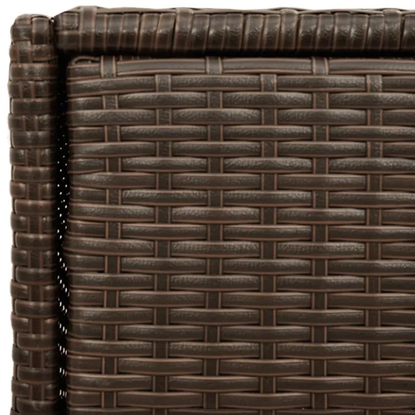 Armário de arrumação para jardim 55x55x111 cm vime PE castanho