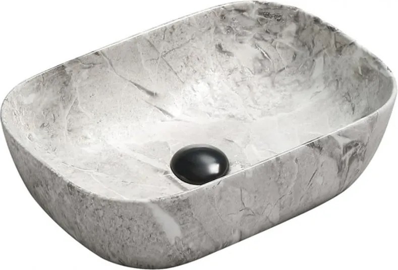 Mexen Rita lavatório de bancada 45 x 32 cm, pedra cinza - 21084598