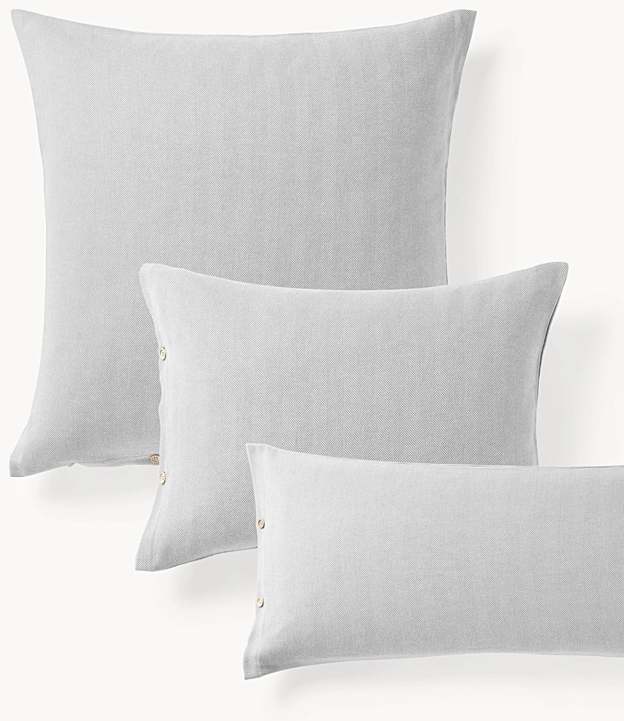 Fronha de almofada em flanela com padrão de espinha de peixe Wanda