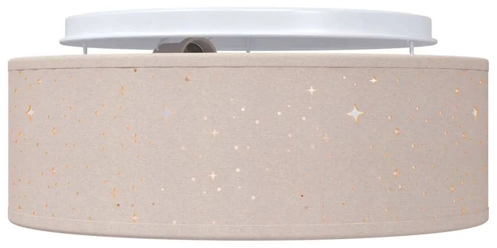 Luminárias de Teto com Cúpula Estrelada Taupe Ø 30 cm Tecido E27