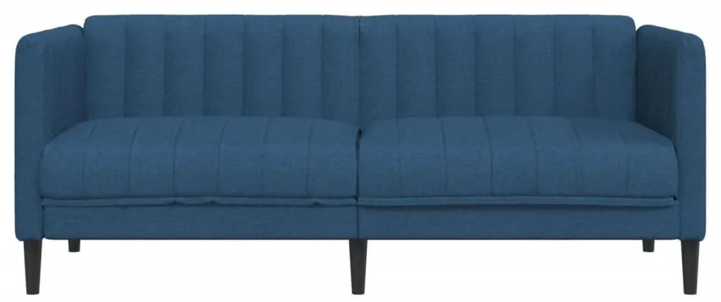 Sofá de 2 lugares tecido azul