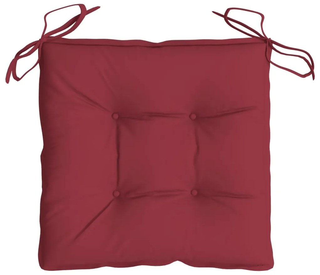 Almofadões móveis de paletes 6 pcs tecido oxford vermelho-tinto