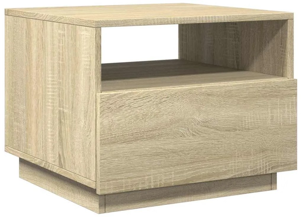 Mesa de centro com luzes LED 50x49x40 cm carvalho sonoma