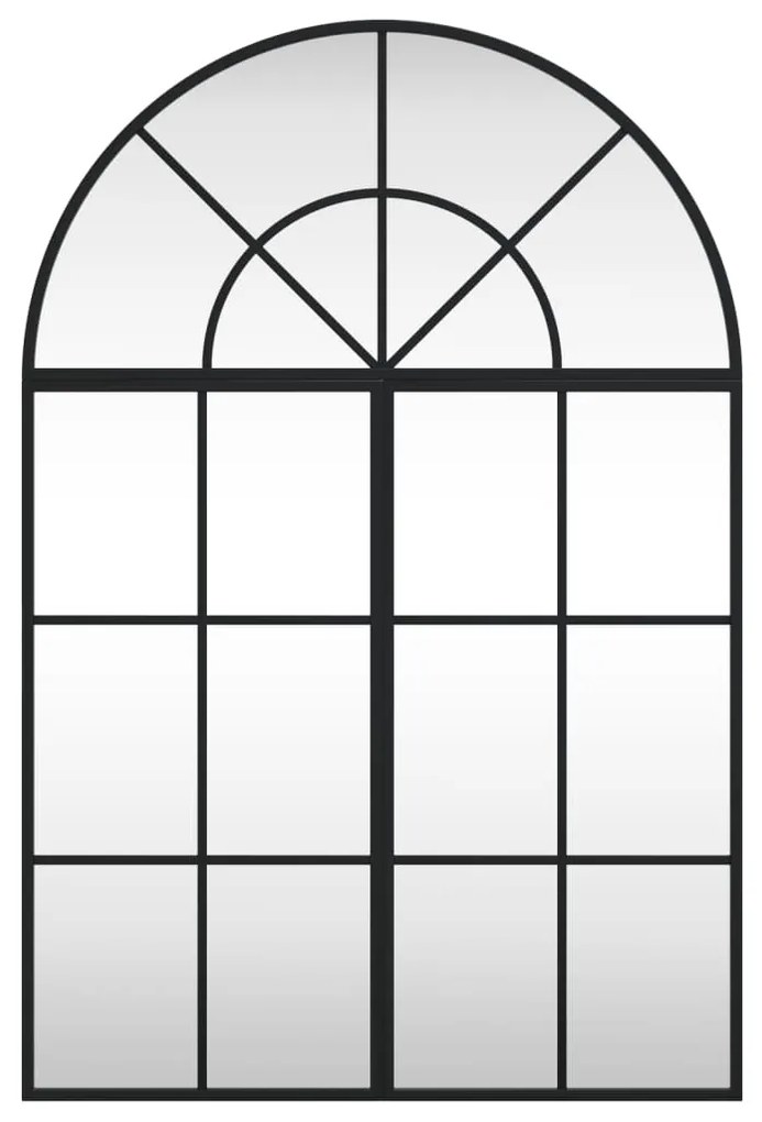 Espelho de parede arqueado 60x90 cm ferro preto