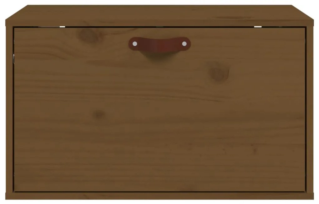 Armário de parede 60x30x35 cm pinho maciço castanho mel