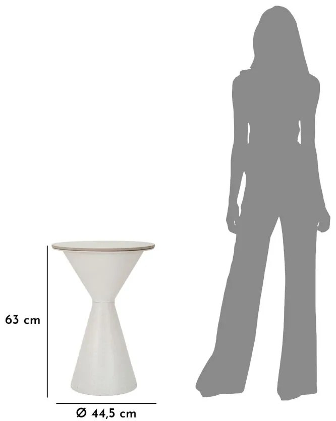 MESA DE CENTRO Ø 44,5x63 CM BRANCA