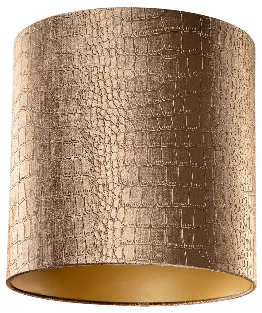 Abajur de Veludo com Design Crocodilo e Interior Dourado 40/40/40