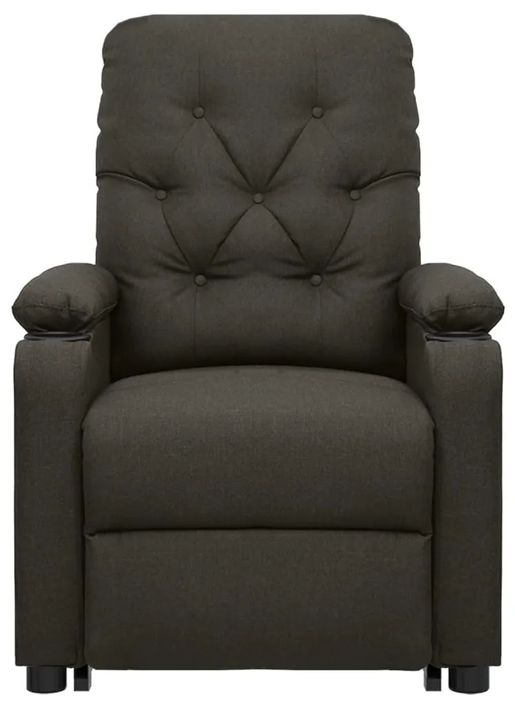 Poltrona de massagens tecido cinzento-acastanhado