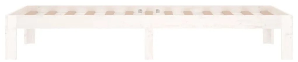 Estrutura cama pequena solteiro 75x190 cm madeira maciça branco