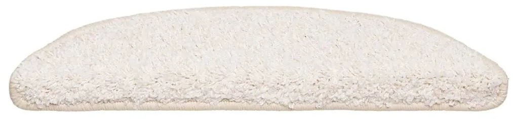 Tapetes de escada 20 pcs 56x17x3 cm branco
