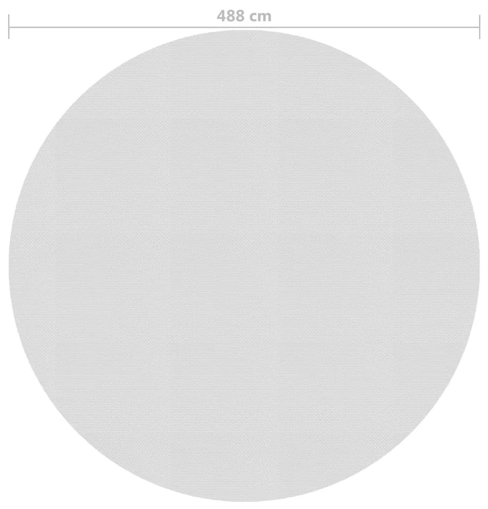 Película p/ piscina PE solar flutuante 488 cm cinzento