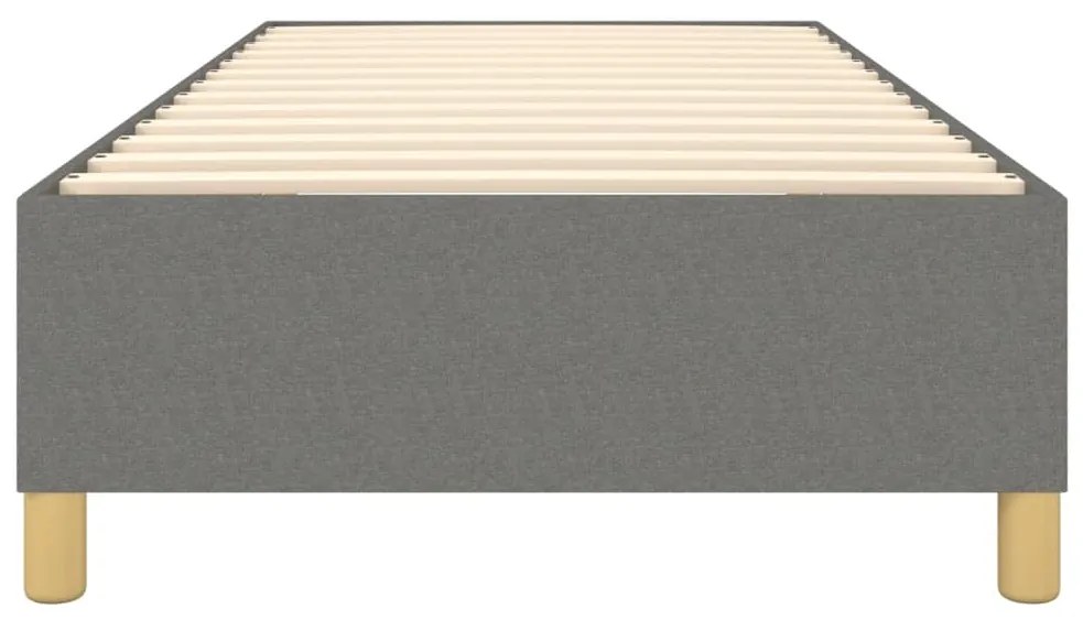 Estrutura de cama sem colchão 80x200 cm tecido cinzento-escuro