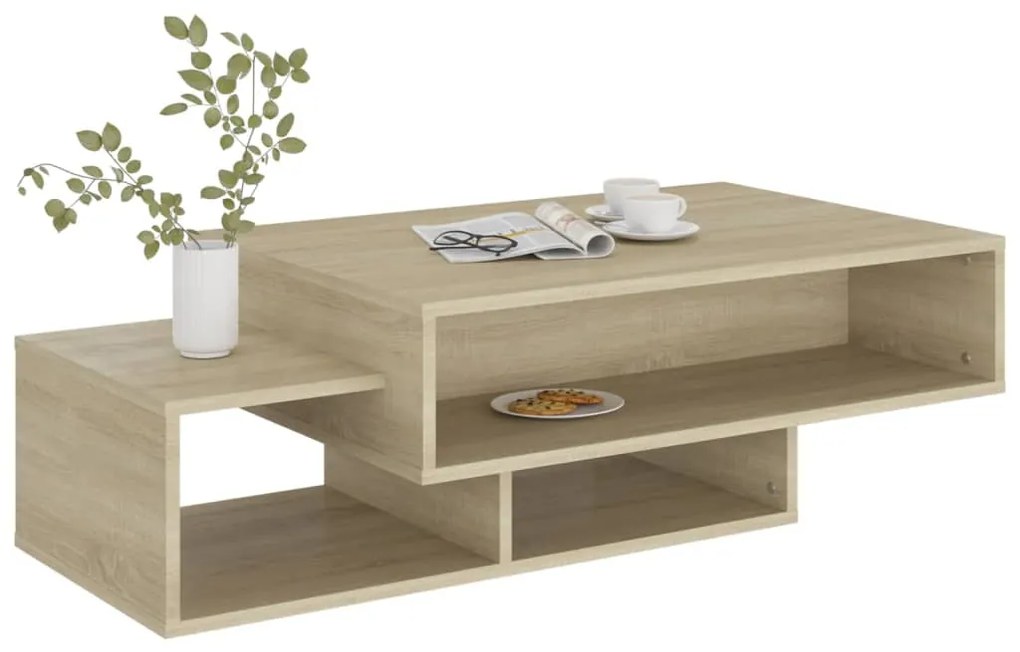 Mesa de centro 105x55x32 cm contraplacado carvalho sonoma