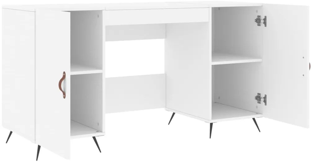 Secretária 140x50x75 cm derivados de madeira branco