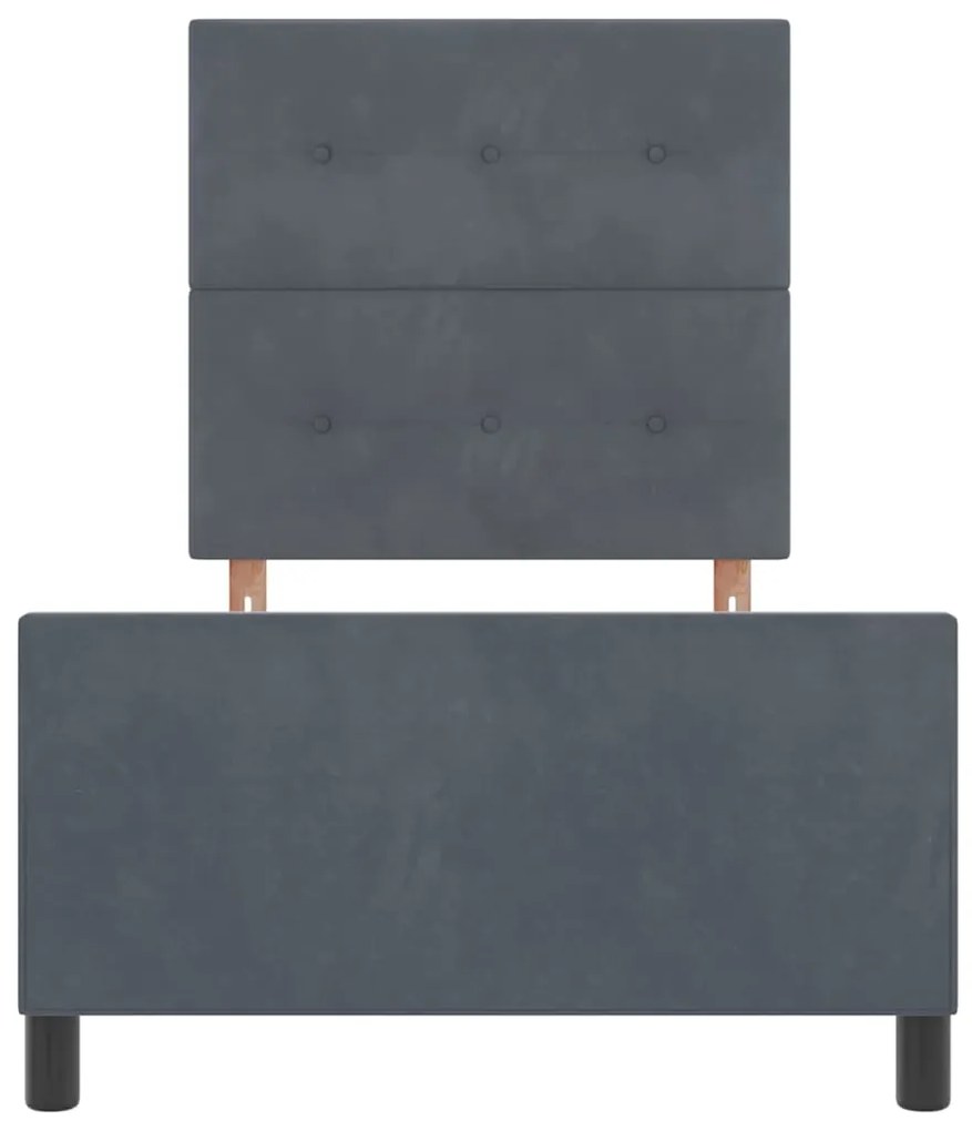 Estrutura de Cama vidaXL Cinza Escuro 80x200 cm Veludo