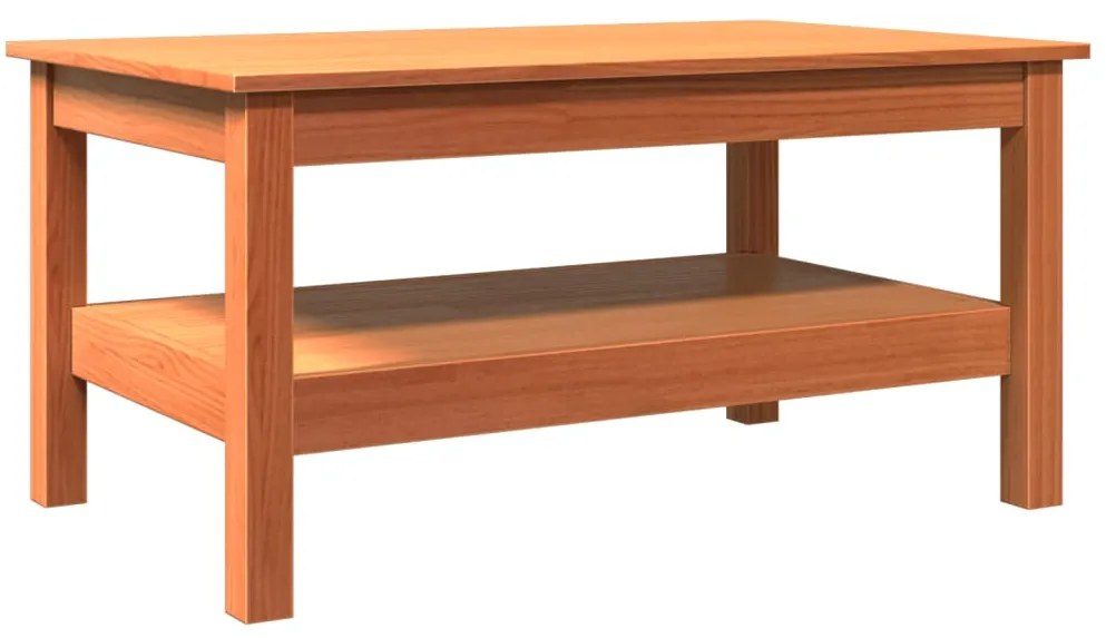 Mesa de centro 80x50x40 cm madeira pinho maciça castanho cera