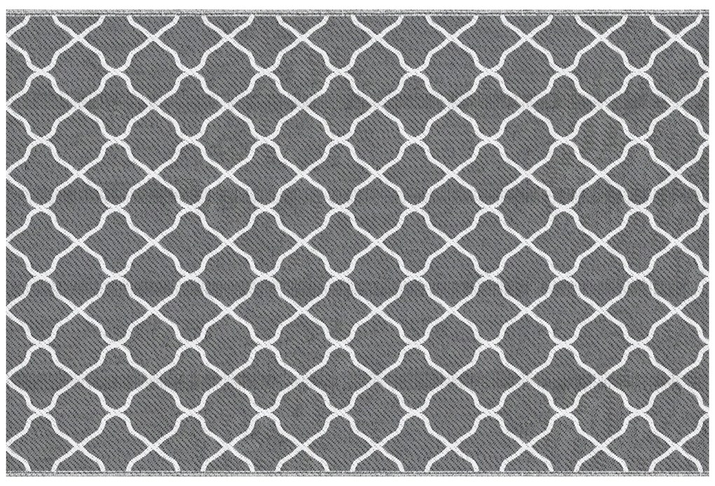 Tapete de Exterior 182x274cm Tapete Moderno Reversível de Plástico Imp