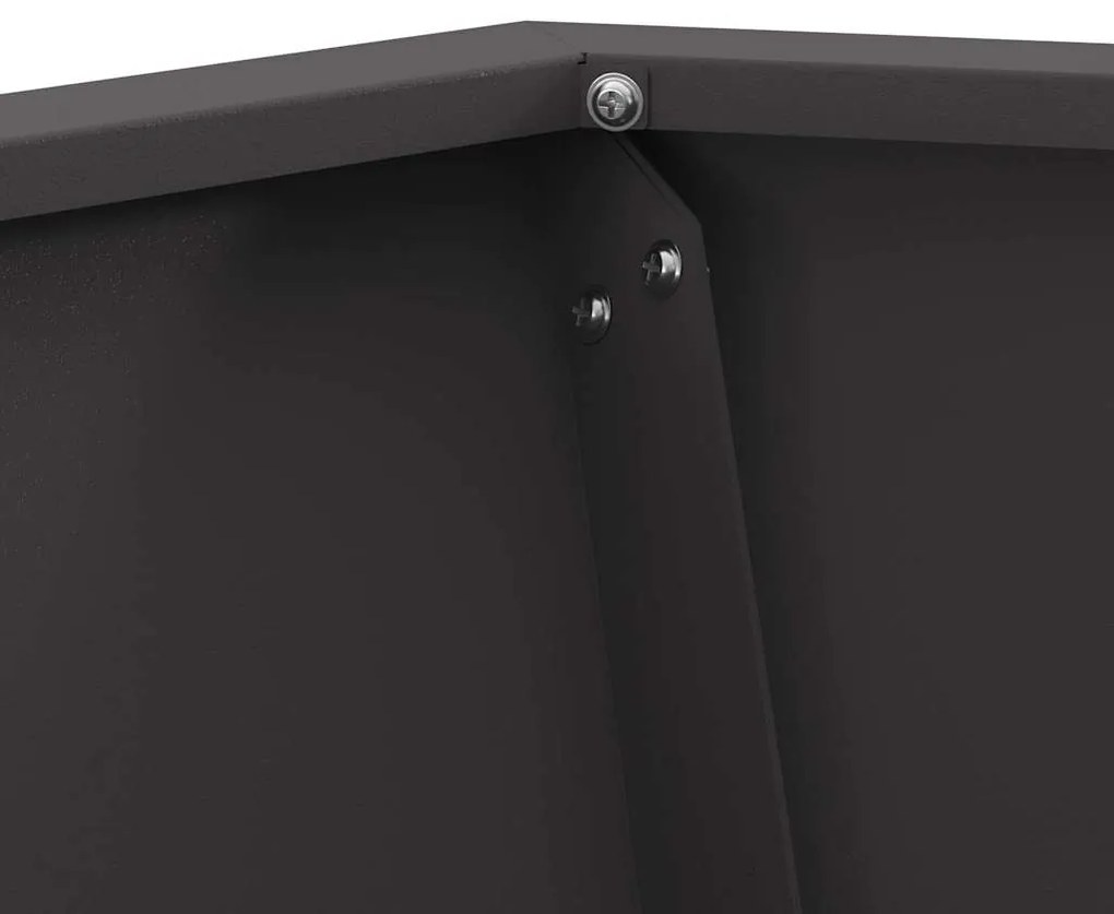 Fogueira Hexagonal vidaXL Preta 50x50x40 cm em Aço