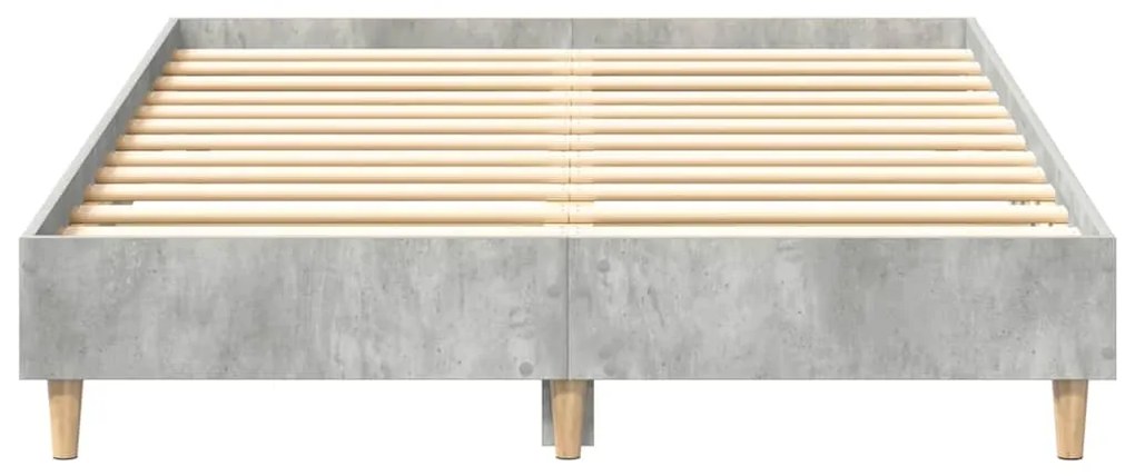 Estrutura de cama sem colchão 140x190 cm cinza cimento