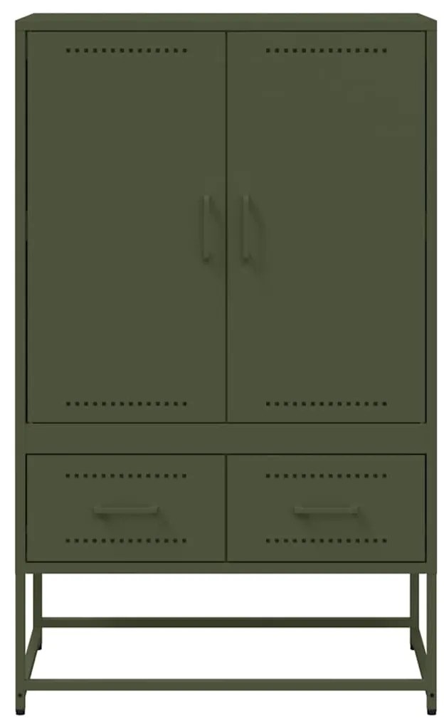 Móvel alto 68x39x111,5 cm aço verde azeitona