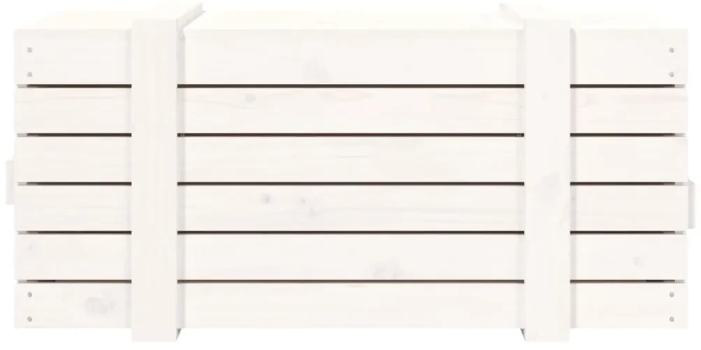 Caixa de arrumação 91x40,5x42 madeira de pinho maciça branco | BIANO
