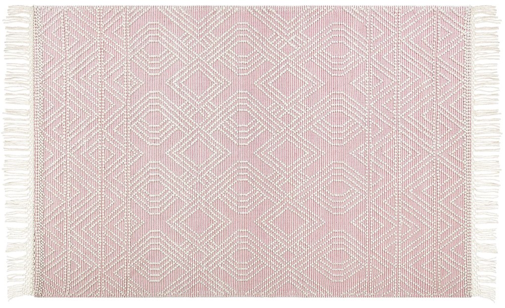 Tapete em lã rosa pastel 200 x 300 cm ADANA Beliani