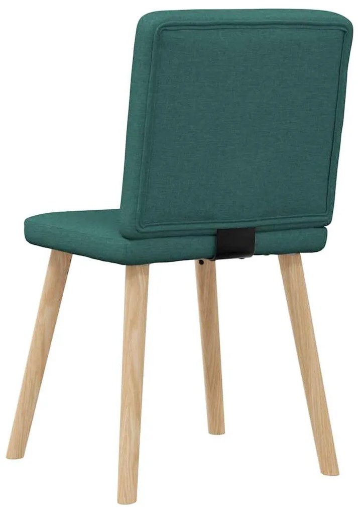 Cadeiras de jantar 4 pcs tecido verde escuro