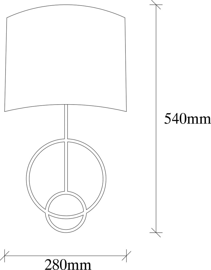 Aplique de Parede Asaf – Preto – 15 x 24 cm