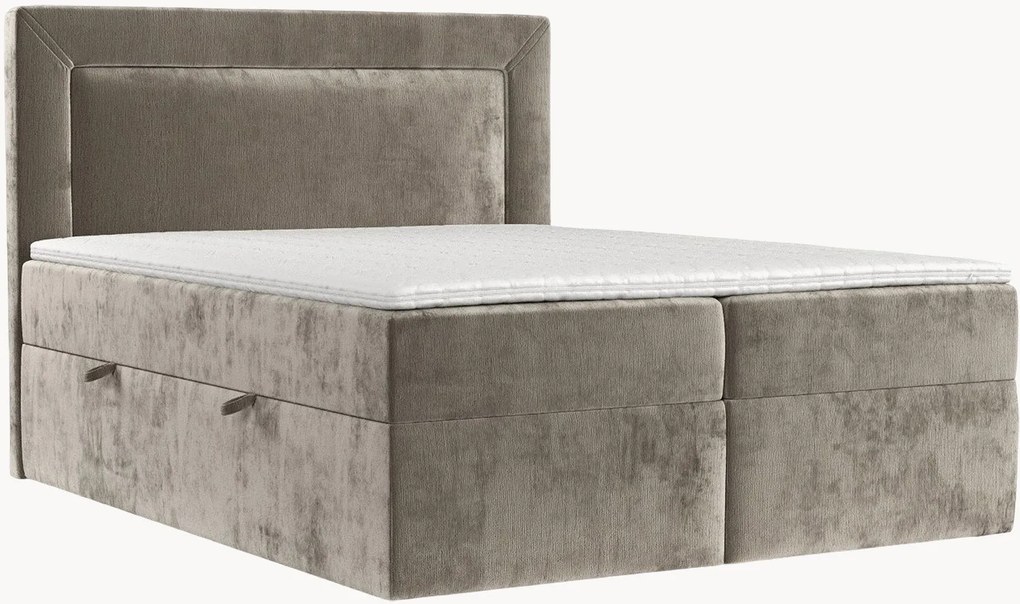 Cama divã artesanal em chenille com arrumação Imagine, H3