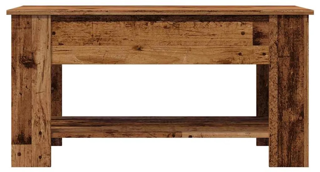 Mesa de centro madeira antiga 101x49x52 cm madeira trabalhada