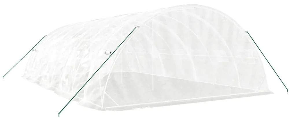 Estufa com estrutura de aço 40 m² 8x5x2,3 m branco