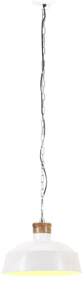 Candeeiro suspenso industrial 42 cm E27 branco