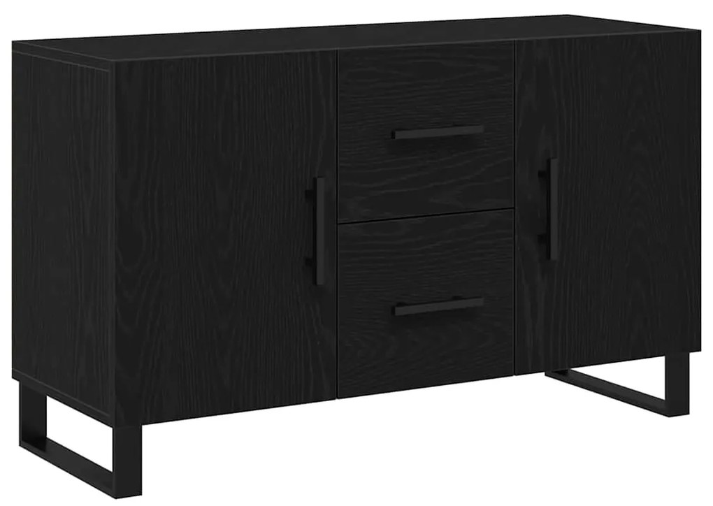 Sideboard vidaXL Preto Carvalho 100x36x60 cm Madeira de Engenharia