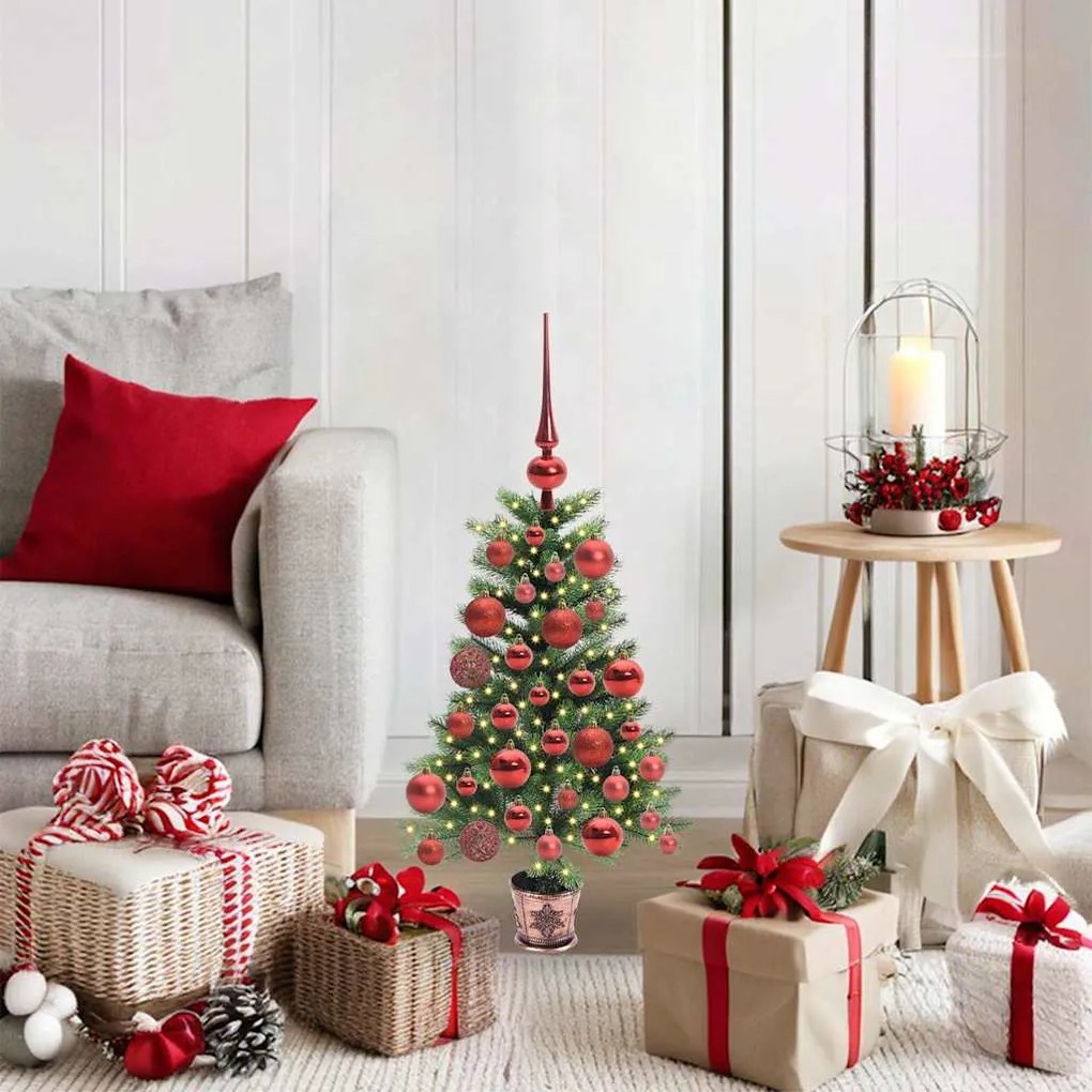 vidaXL Árvore de Natal com 150 LEDs com suporte Verde 65 cm PE