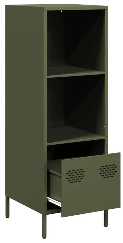 Móvel alto 35x39x103,5 cm aço verde azeitona