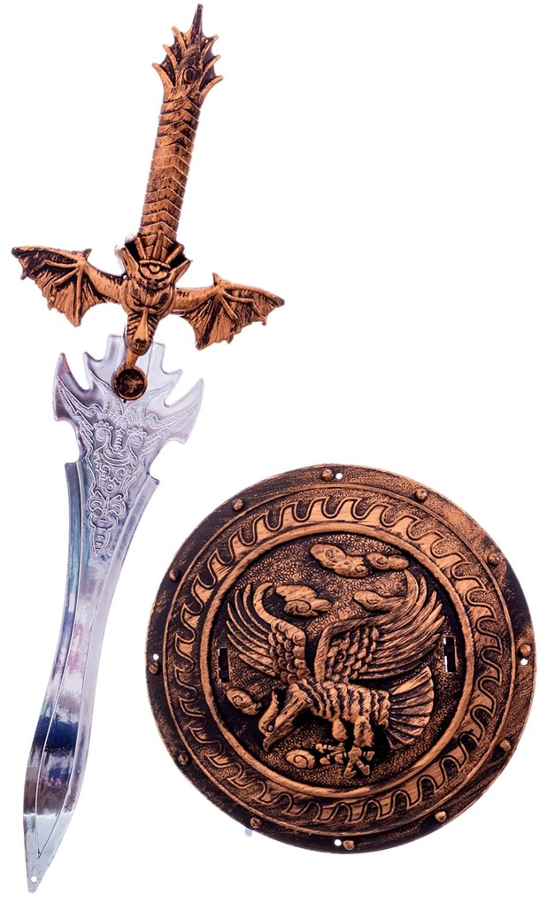 Espada Medieval Com Escudo 50CM