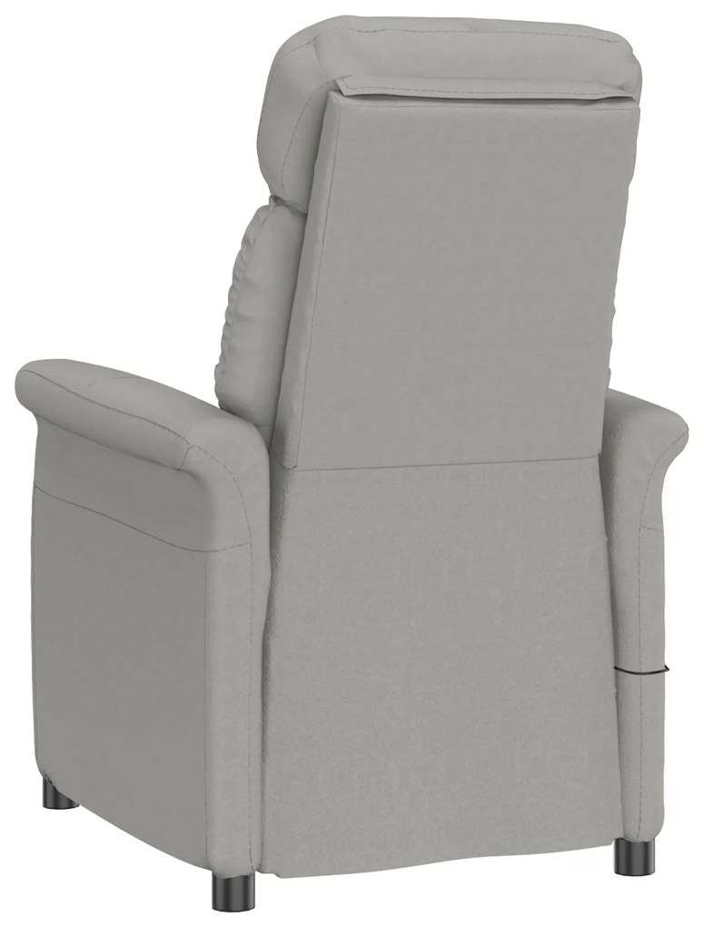 Cadeira de Massagem vidaXL Cinza Claro em Tecido Microfibra