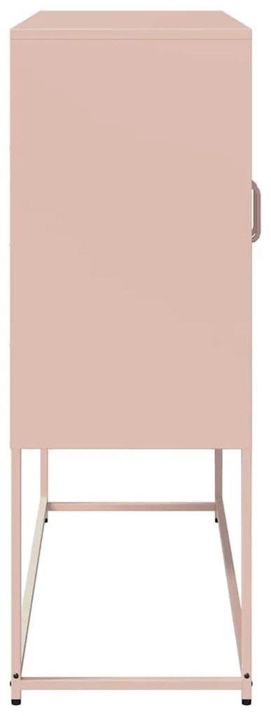 Aparador 100,5x39x107 cm aço laminado a frio rosa