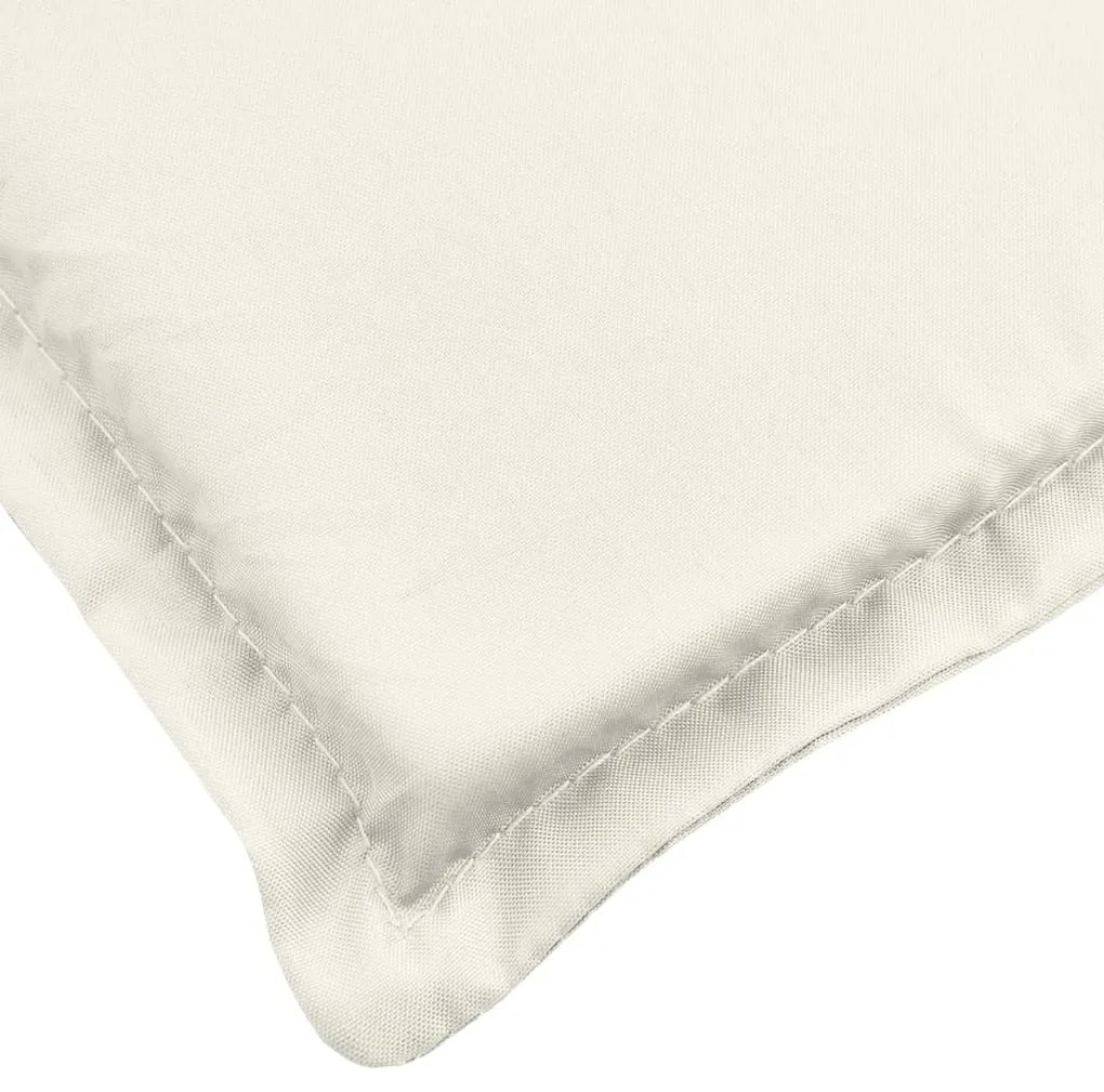 Almofadões banco jardim 2pcs 150x50x7 cm mesclado tecido creme