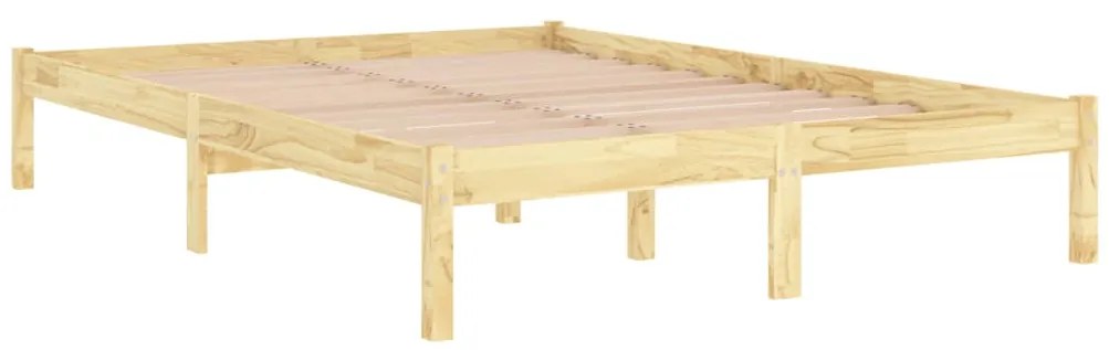 Estrutura de cama 140x200 cm pinho maciço