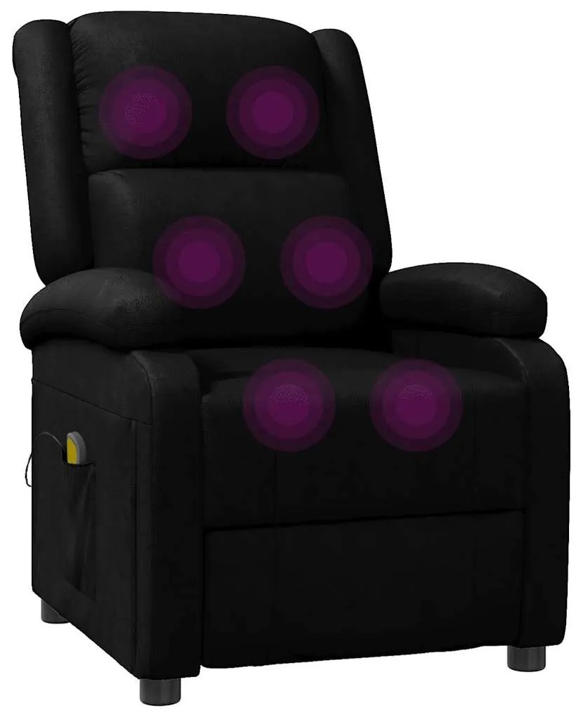 Poltrona de massagens couro artificial preto