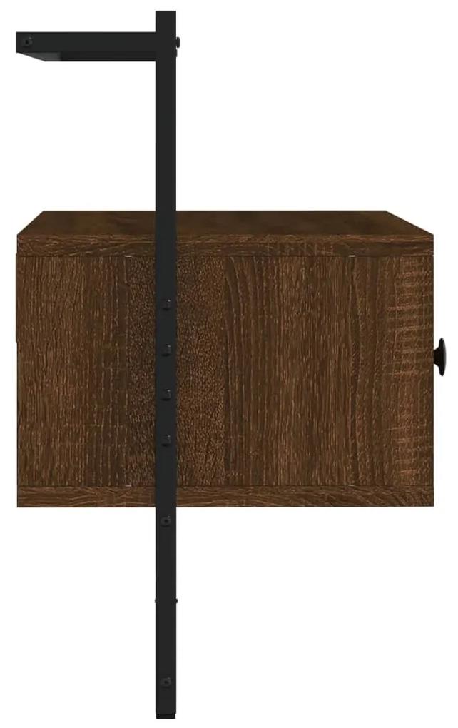 Móvel de TV parede 60,5x30x51 cm deriv. madeira carvalho castanho