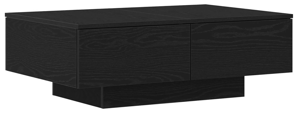 Mesa de Centro vidaXL em Madeira de Carvalho Preto 90x60x31 cm