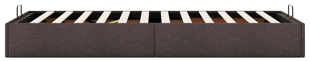 Estrutura de cama otomana sem colchão 90x200 cm castanho escuro