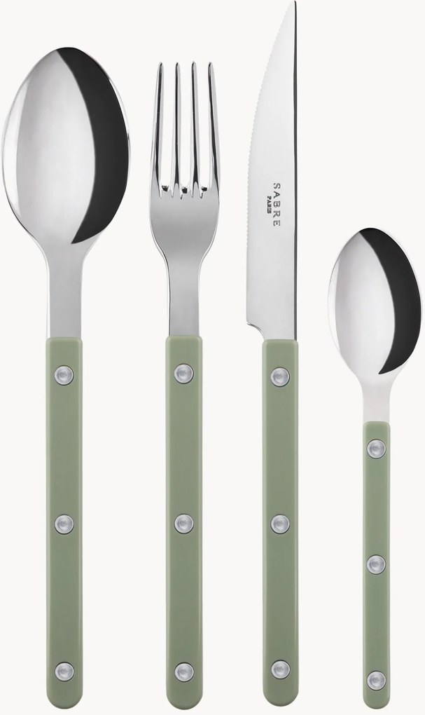 Conjunto de talheres em aço inoxidável altamente polidos Bistrot, vários tamanhos