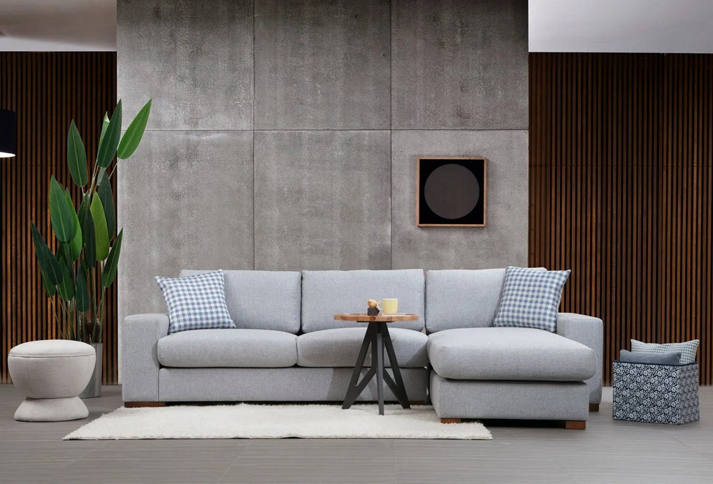 Sofá de Canto Loop – Cinzento Claro – 290 cm x 194 cm