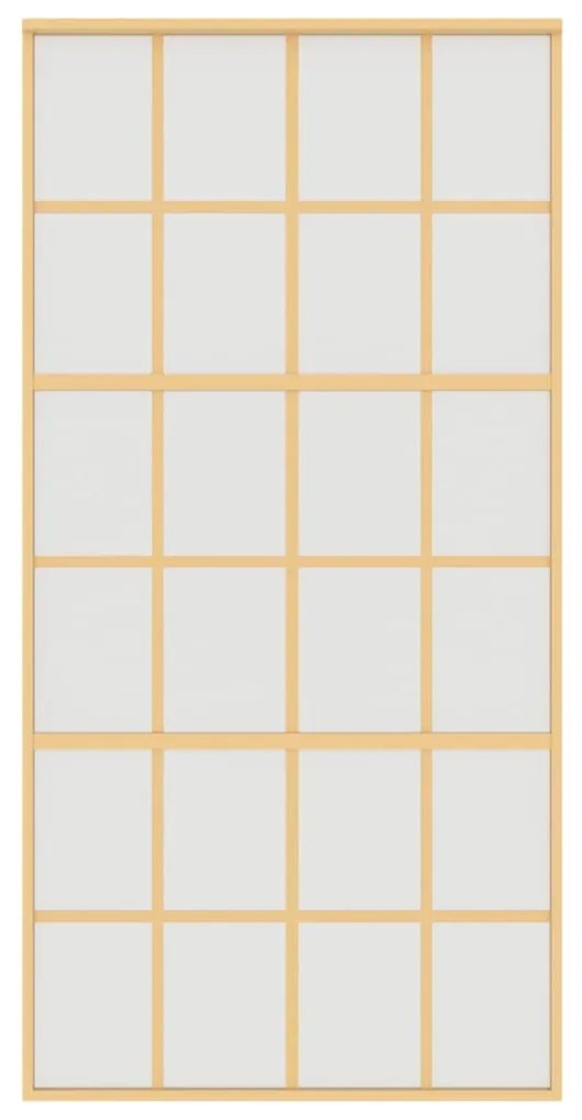 Porta deslizante 102,5x205 cm vidro ESG fosco/alumínio dourado